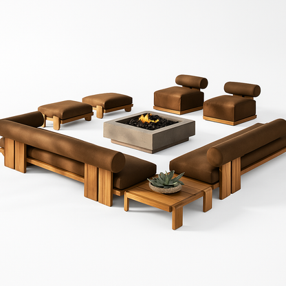 TerraFirme Ember Lounge &amp; Firepit Set